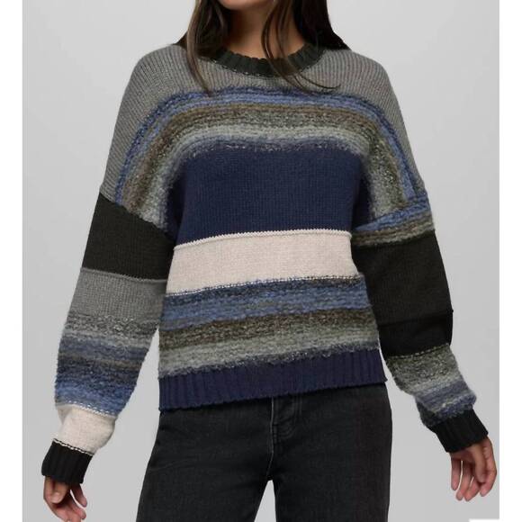 NEW PRANA fire lodge sweater in capulet blue